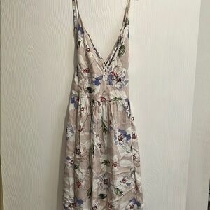 O’Neill Floral Sleeveless Dress - Cream and Blue size s